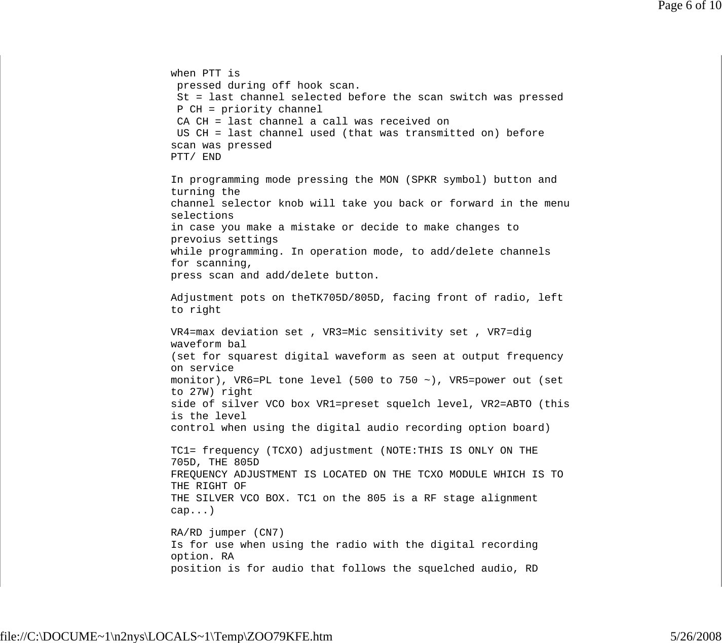 Page 6 of 10 - Kenwood_TK-805D Kenwood TK-805D