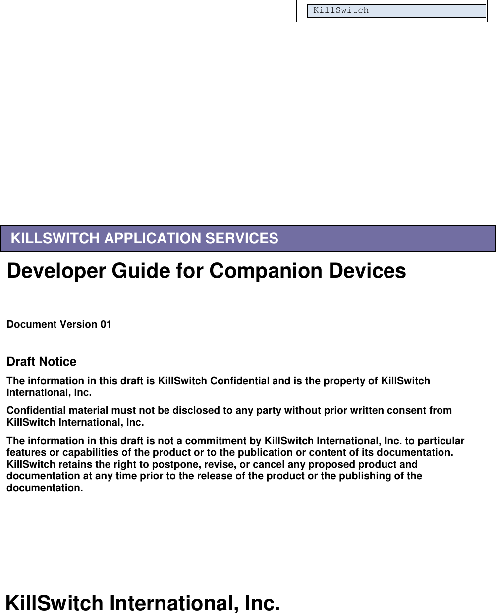 Page 1 of 10 - NAS System Architecture Kill Switch Dev Guide 1