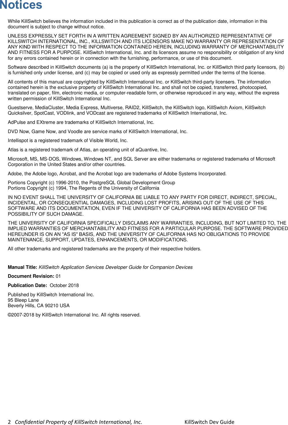 Page 2 of 10 - NAS System Architecture Kill Switch Dev Guide 1