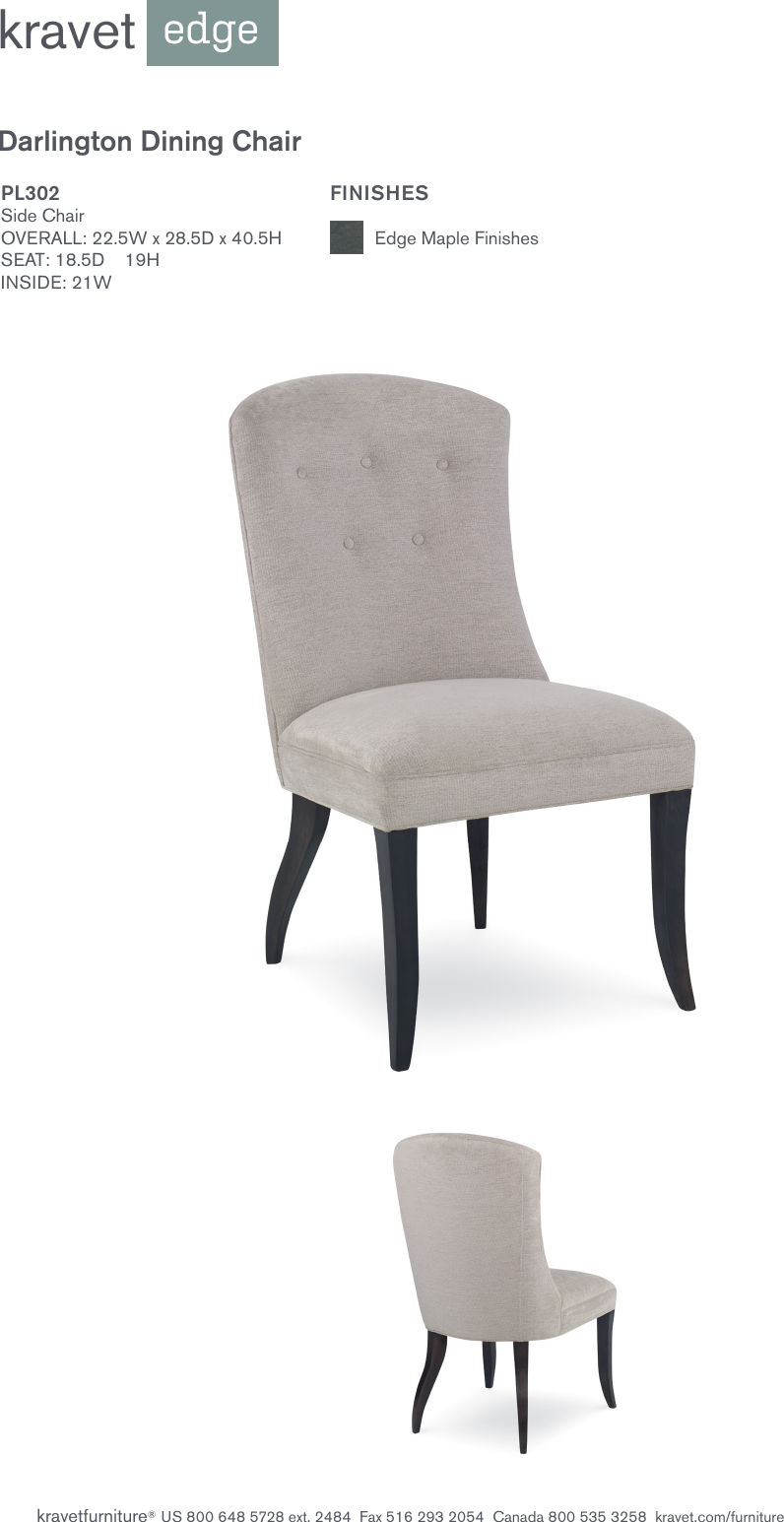 Kravet Darlington Dining Chair Tearsheet