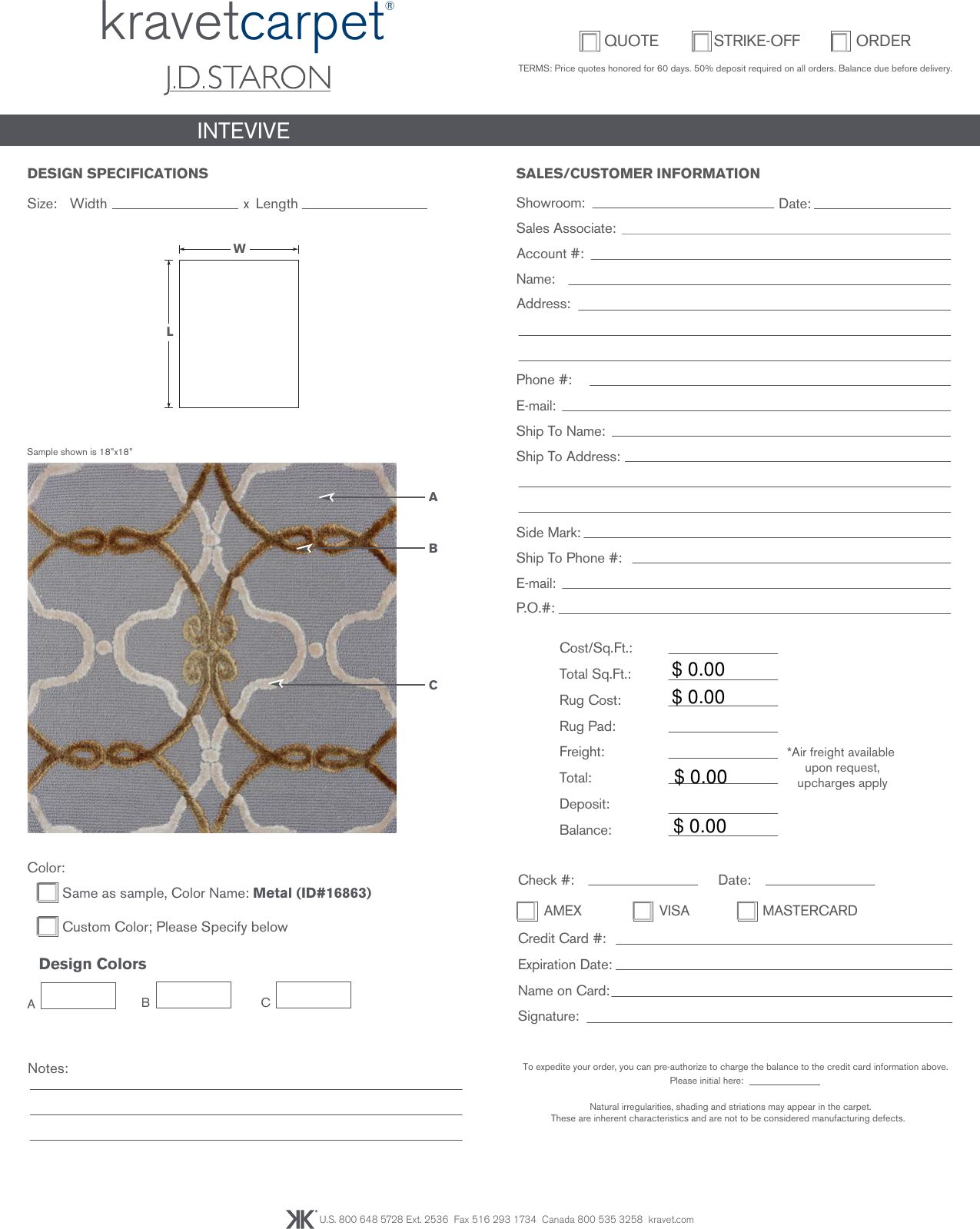 Page 2 of 2 - Kravet_Intevive_Metal_Order_Form  Kravet Intevive Metal Order Form