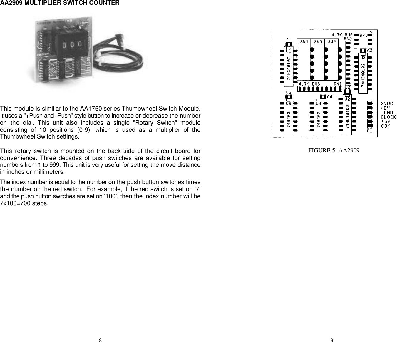 Page 5 of 6 - Count Input Module L010020 - AA1748, AA1760, AA2210, AA1754, AA2909 Users Guide