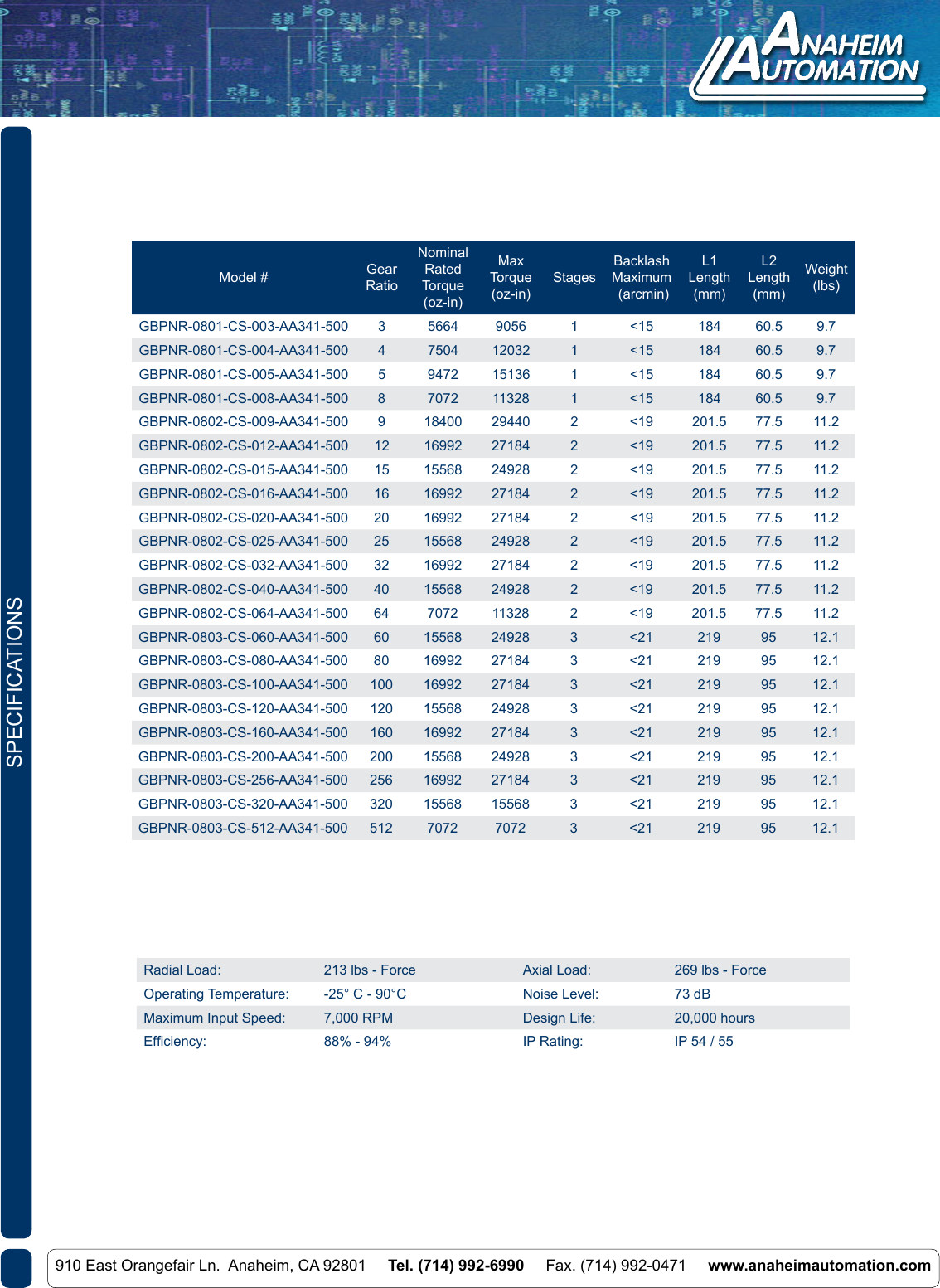 Page 2 of 2 - L010522 - GBPNR-080x-CS Series Spec Sheet
