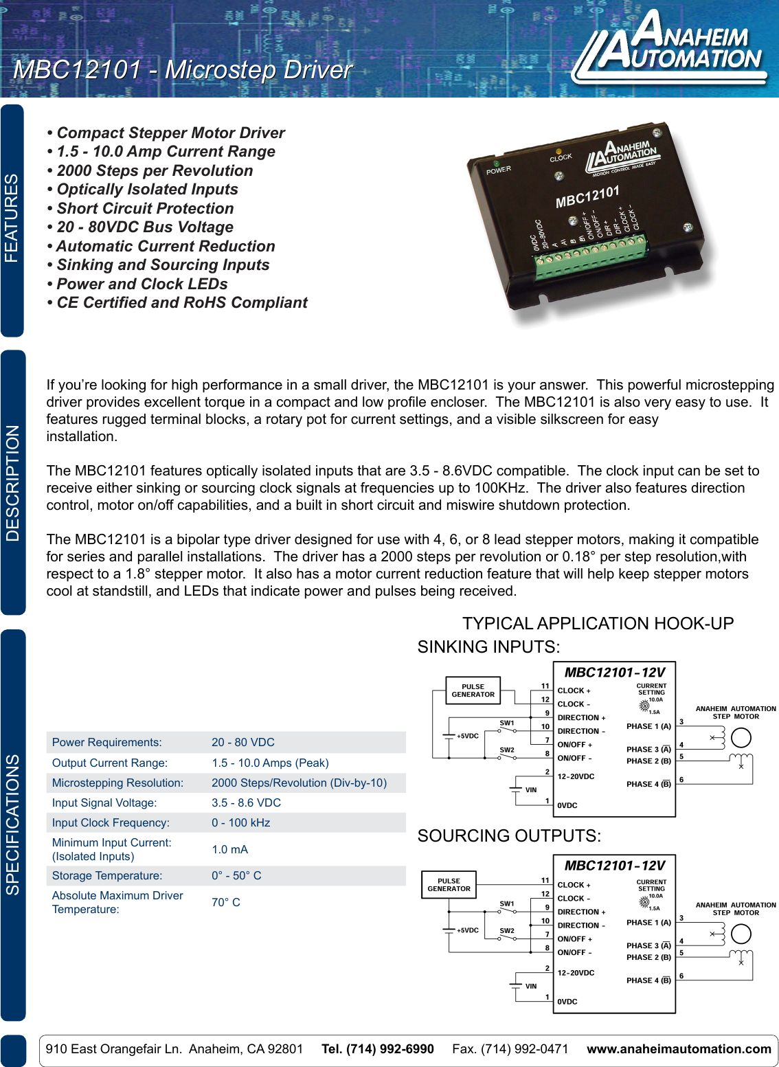 Page 3 of 6 - L010867 - PKG-233-MBC12-PS-CBL Spec Sheet