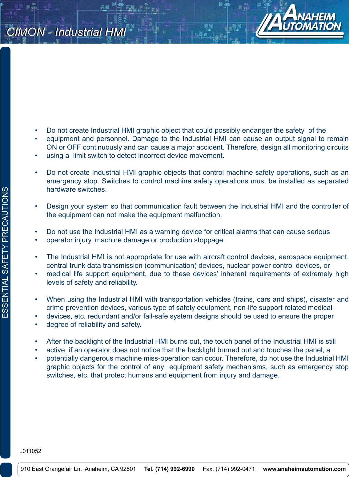 Page 6 of 7 - L011052 - Industrial HMI Spec Sheet