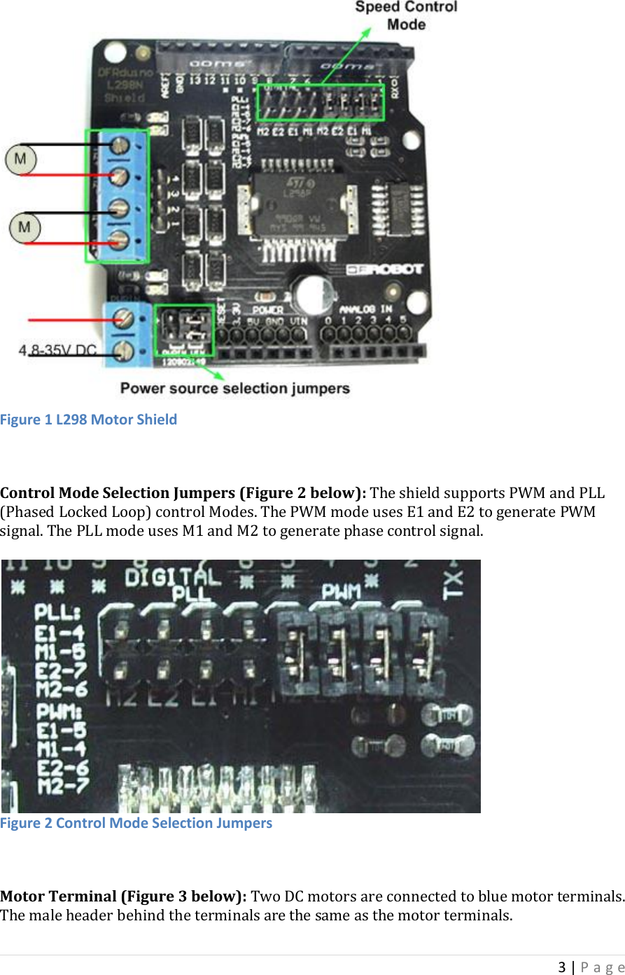 Page 3 of 7 - Arduino Motor Shield (L298) L298 Manual