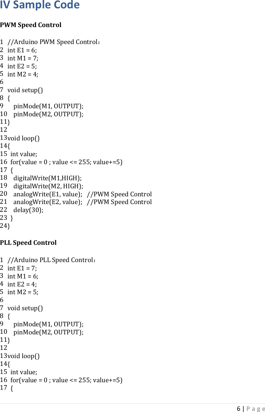 Page 6 of 7 - Arduino Motor Shield (L298) L298 Manual