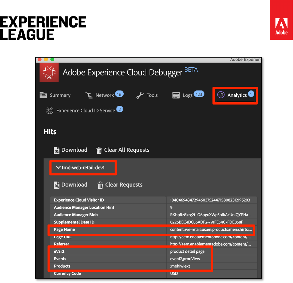 adobe experience cloud debugger