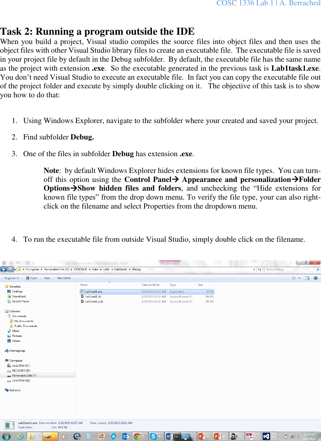 COSC 1336 Lab 1 INSTRUCTIONS