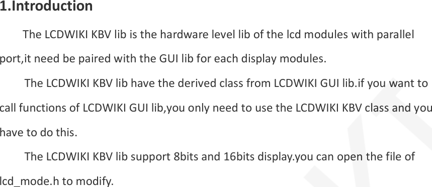 Page 2 of 12 - LCDWIKI KBV Lib Manual