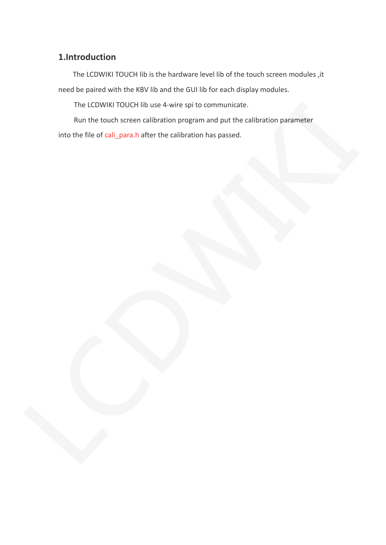 Page 2 of 6 - LCDWIKI TOUCH Lib Manual