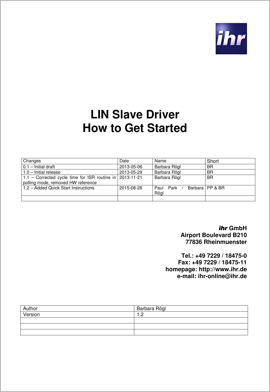 Page 1 of 11 - LDS_Driver_Startup_Guide_V1.2 LDS Driver Startup Guide V1.2