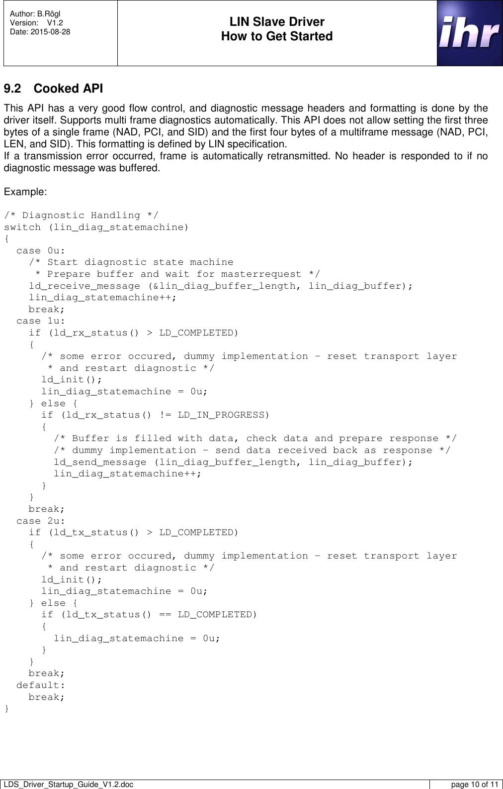 Page 10 of 11 - LDS_Driver_Startup_Guide_V1.2 LDS Driver Startup Guide V1.2
