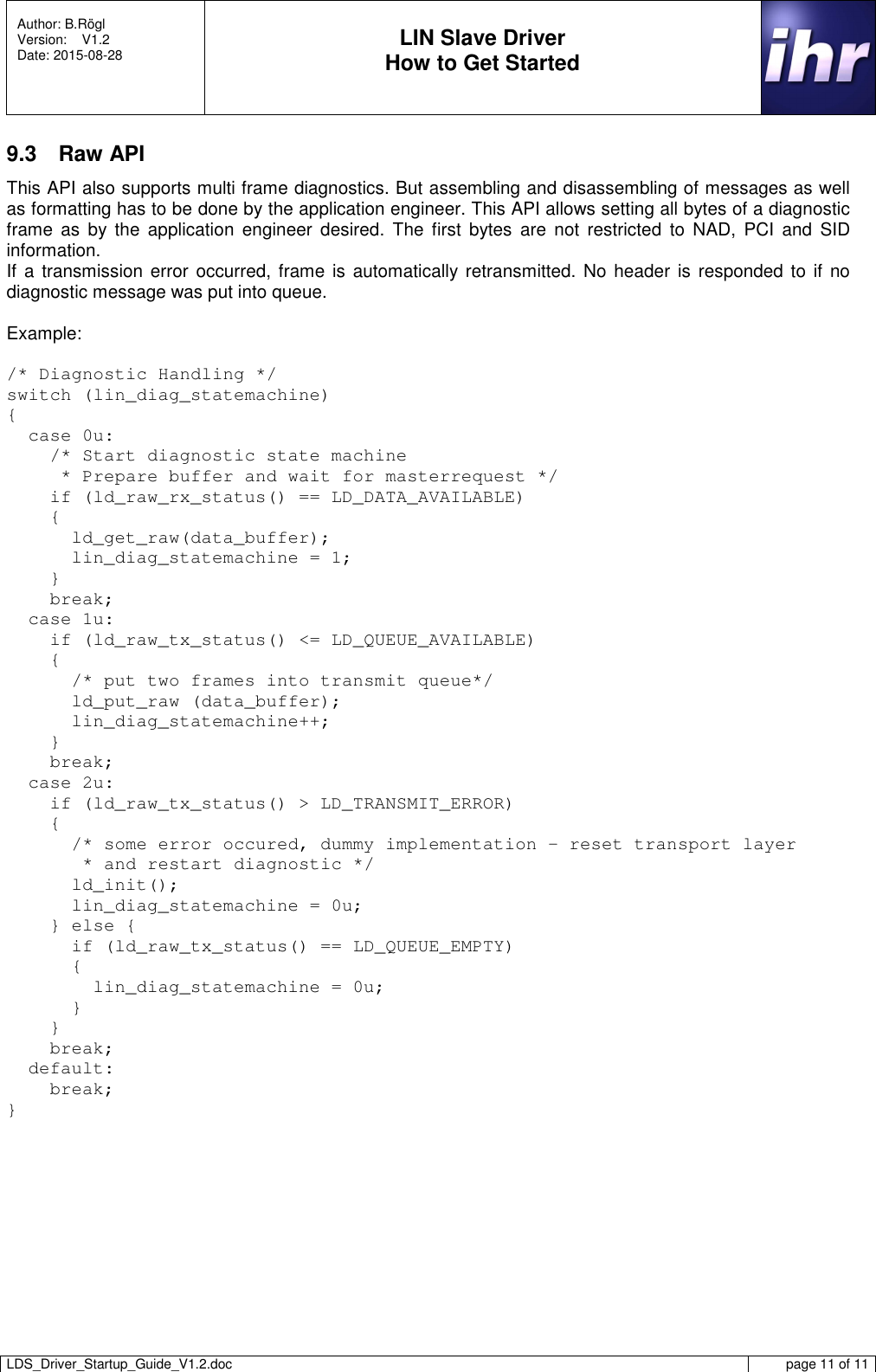 Page 11 of 11 - LDS_Driver_Startup_Guide_V1.2 LDS Driver Startup Guide V1.2