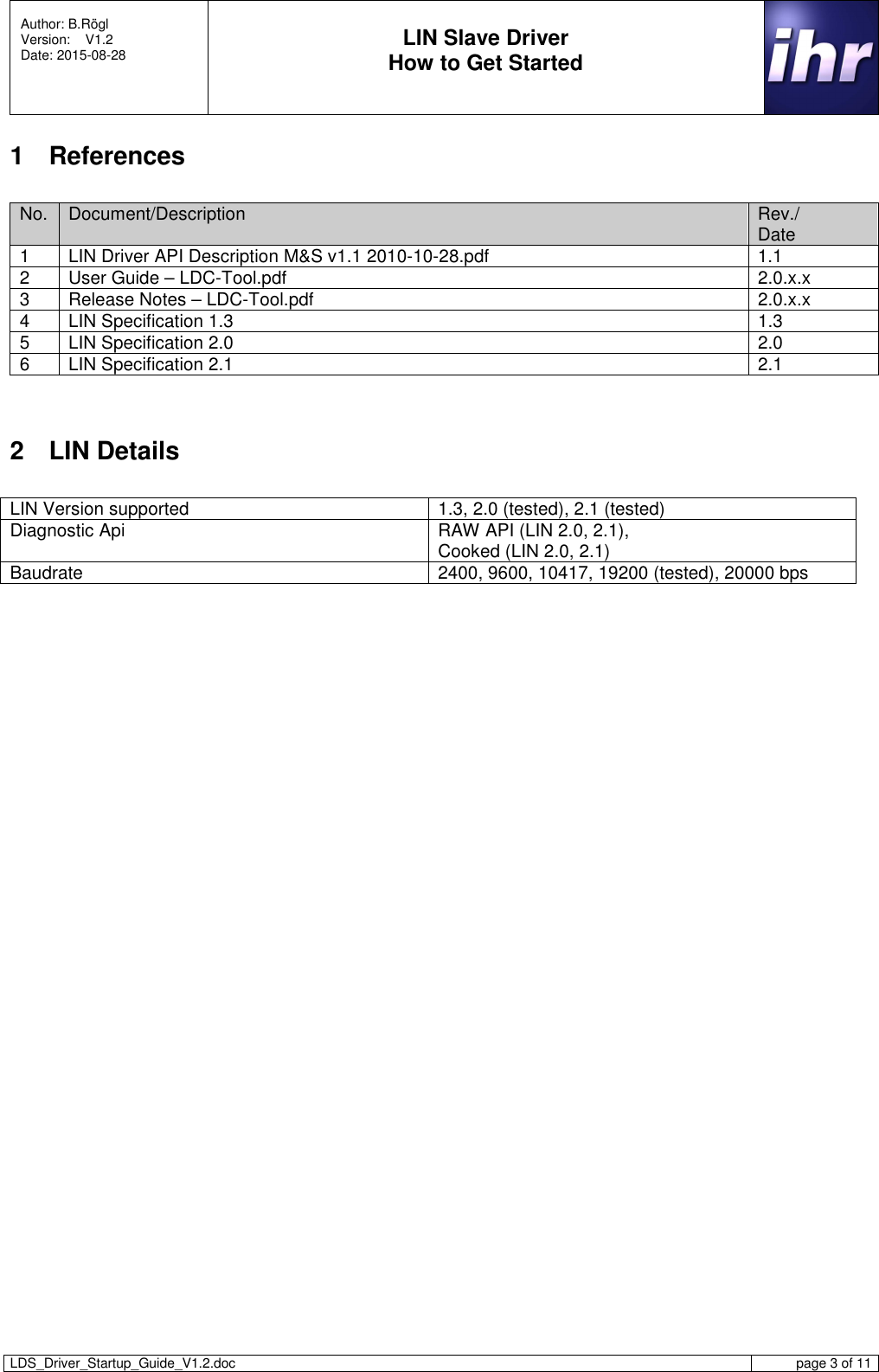 Page 3 of 11 - LDS_Driver_Startup_Guide_V1.2 LDS Driver Startup Guide V1.2