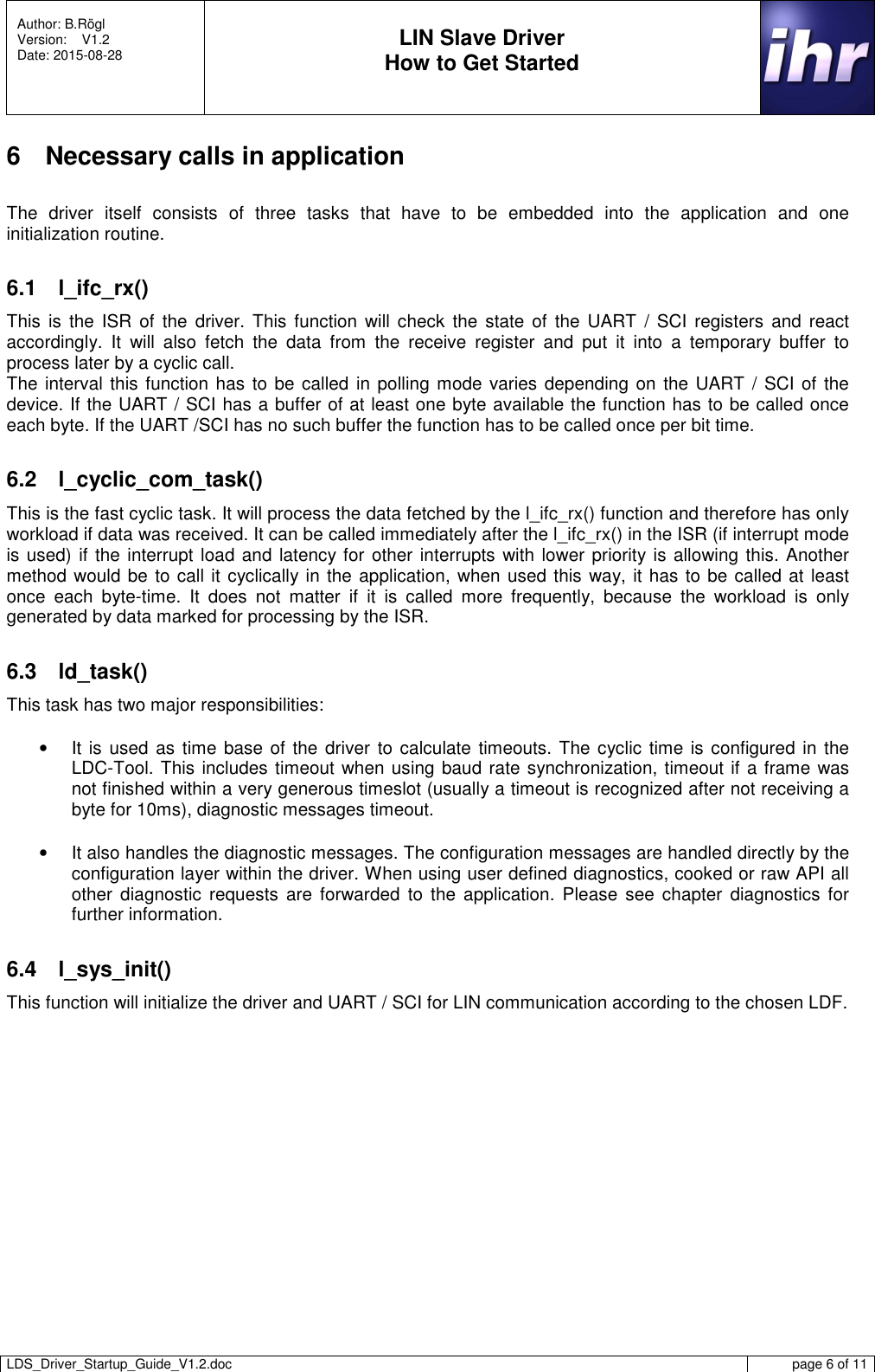 Page 6 of 11 - LDS_Driver_Startup_Guide_V1.2 LDS Driver Startup Guide V1.2
