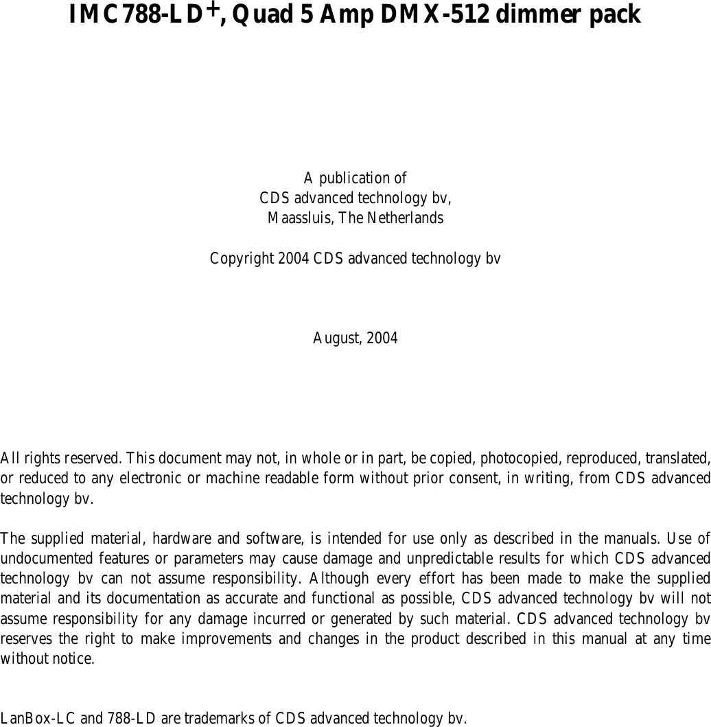 Page 1 of 4 - LDplus User Manual.cwk Manual