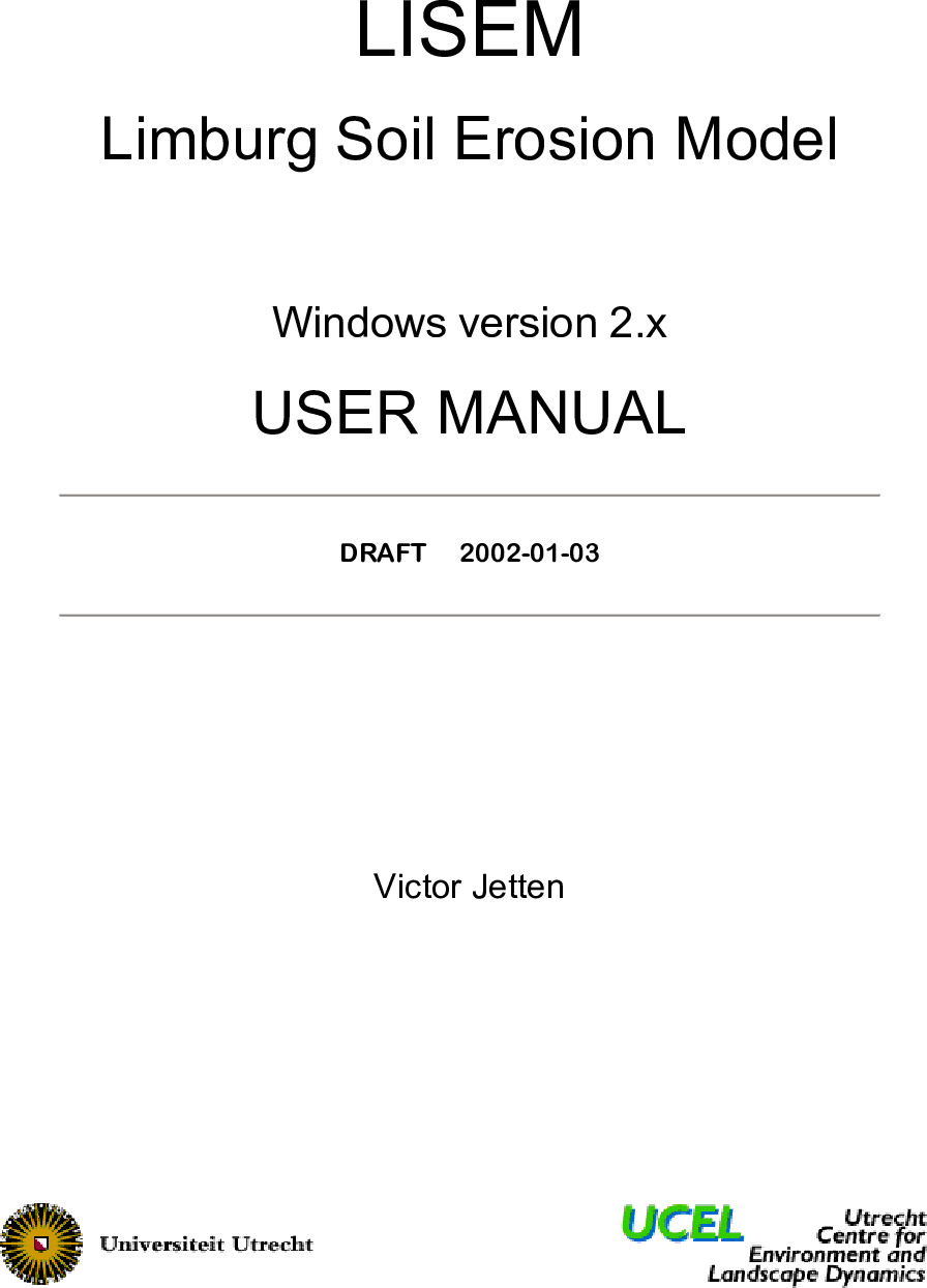 Lisem Interface LISEM Manual
