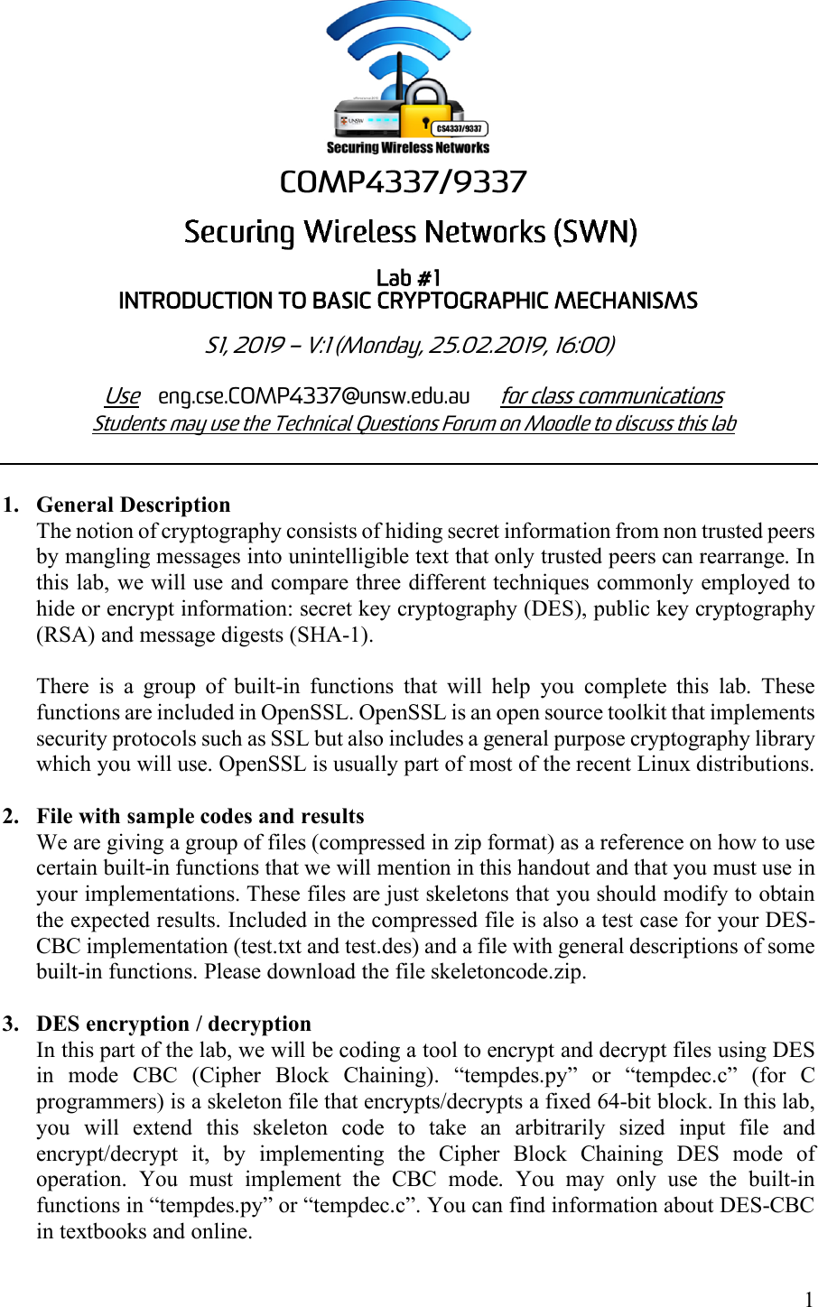 Page 1 of 5 - Lab1 - Instructions Sheet