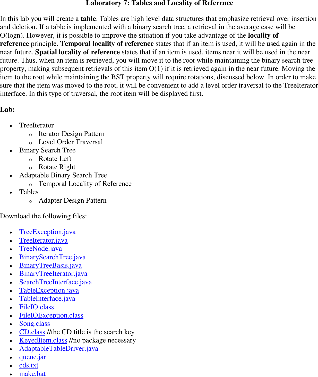 Laboratory 7 Instructions