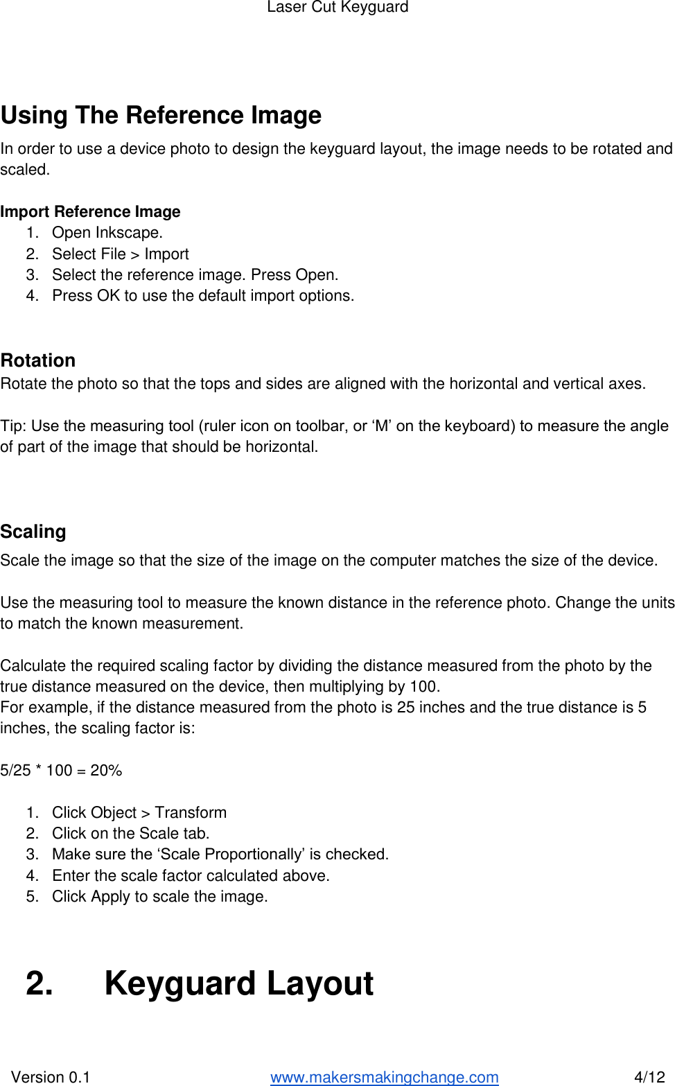 Page 4 of 12 - Lasercut Keyguard Instructions V0.1