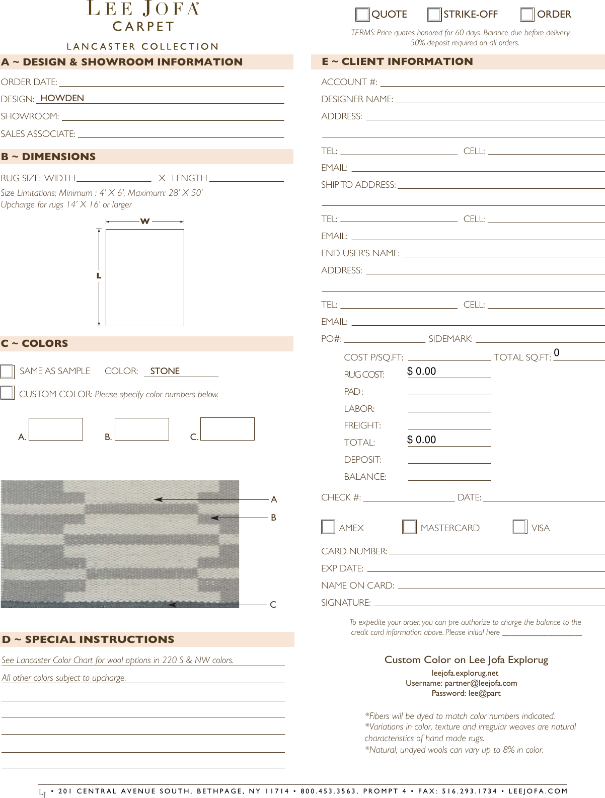 Page 2 of 2 - Lee_Jofa_Howden_Stone_Tearsheet  Lee Jofa Howden Stone Tearsheet Order Form