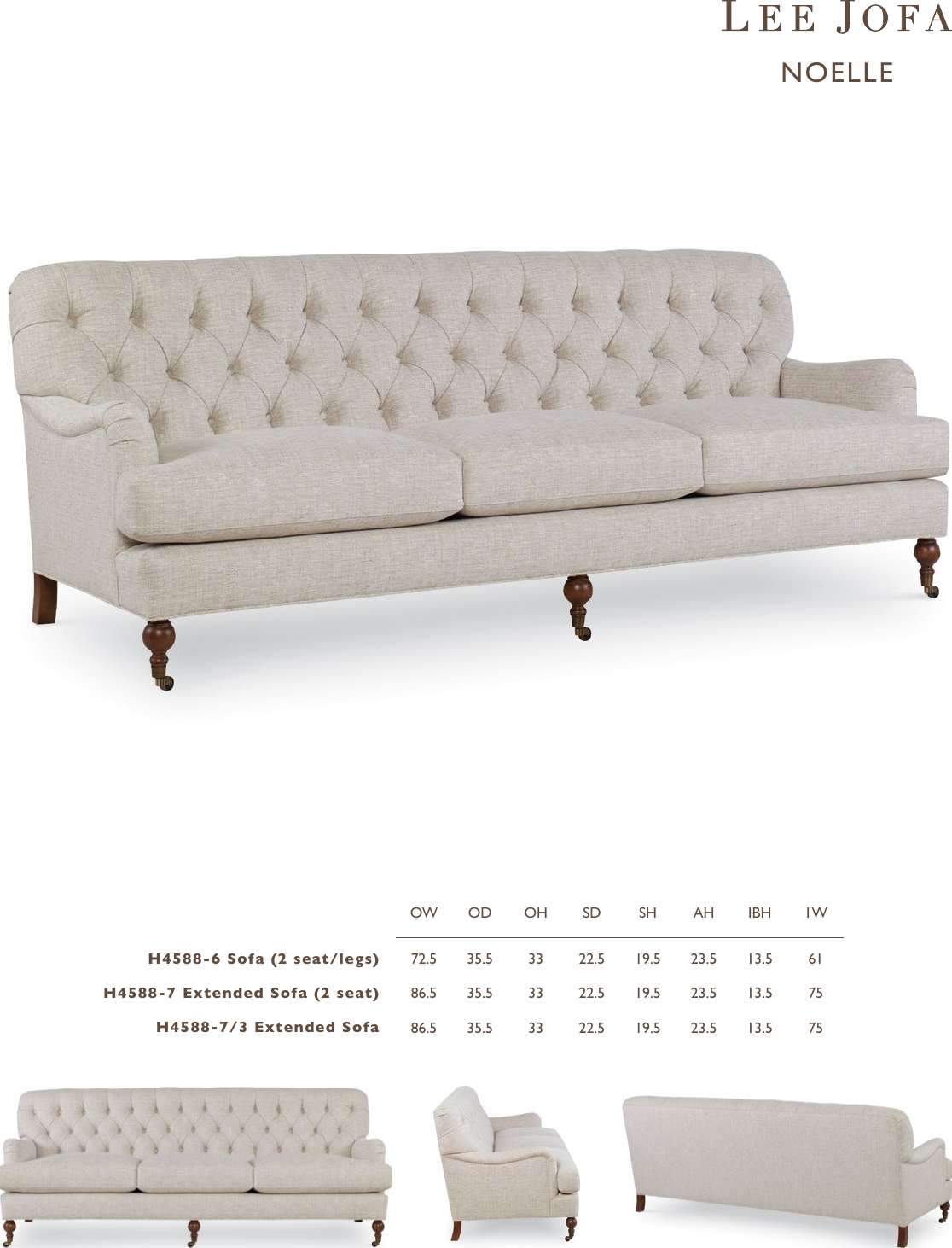 Lee Jofa Noelle Sofa Tearsheet
