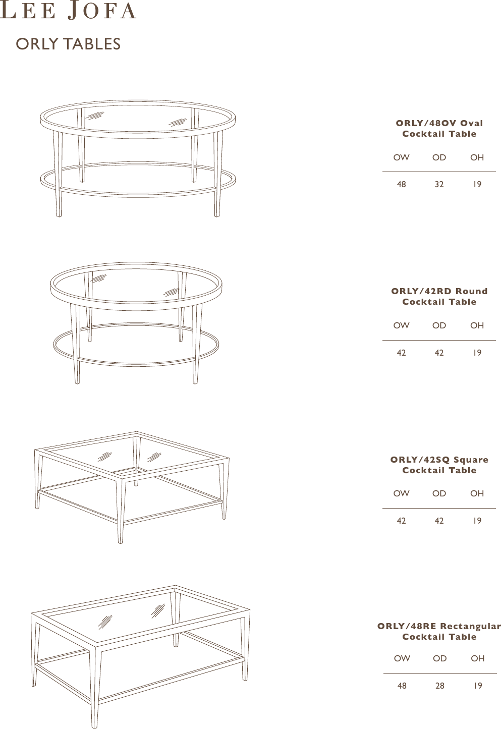 Page 2 of 2 - Lee Jofa Orly Cocktail Table Tearsheet
