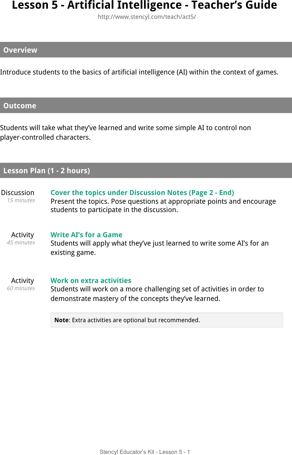 Page 1 of 5 - Lesson5-Teachers Guide