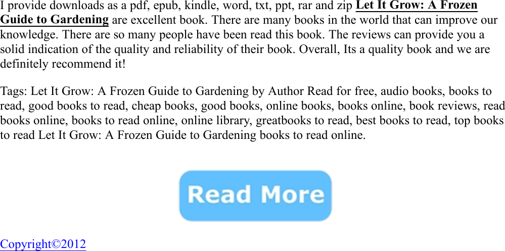 Page 2 of 2 - Let It Grow: A Frozen Guide To Gardening - Cynthia Stierle Read For Free Book  Let-It-Grow-A-Frozen-Guide-to-Gardening