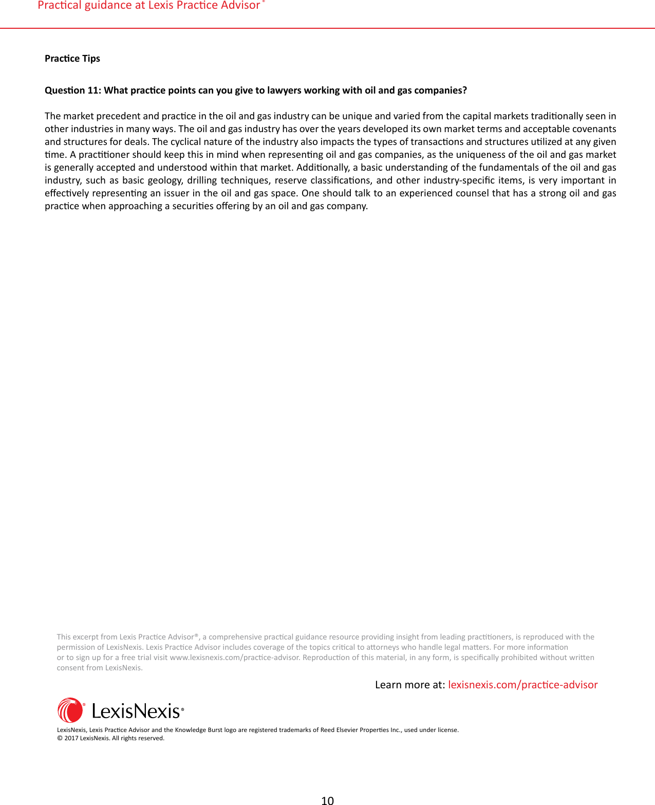 Page 10 of 10 - Lexis Practice Guide - Oil And Gas Industry (Pacey, Hoffman)