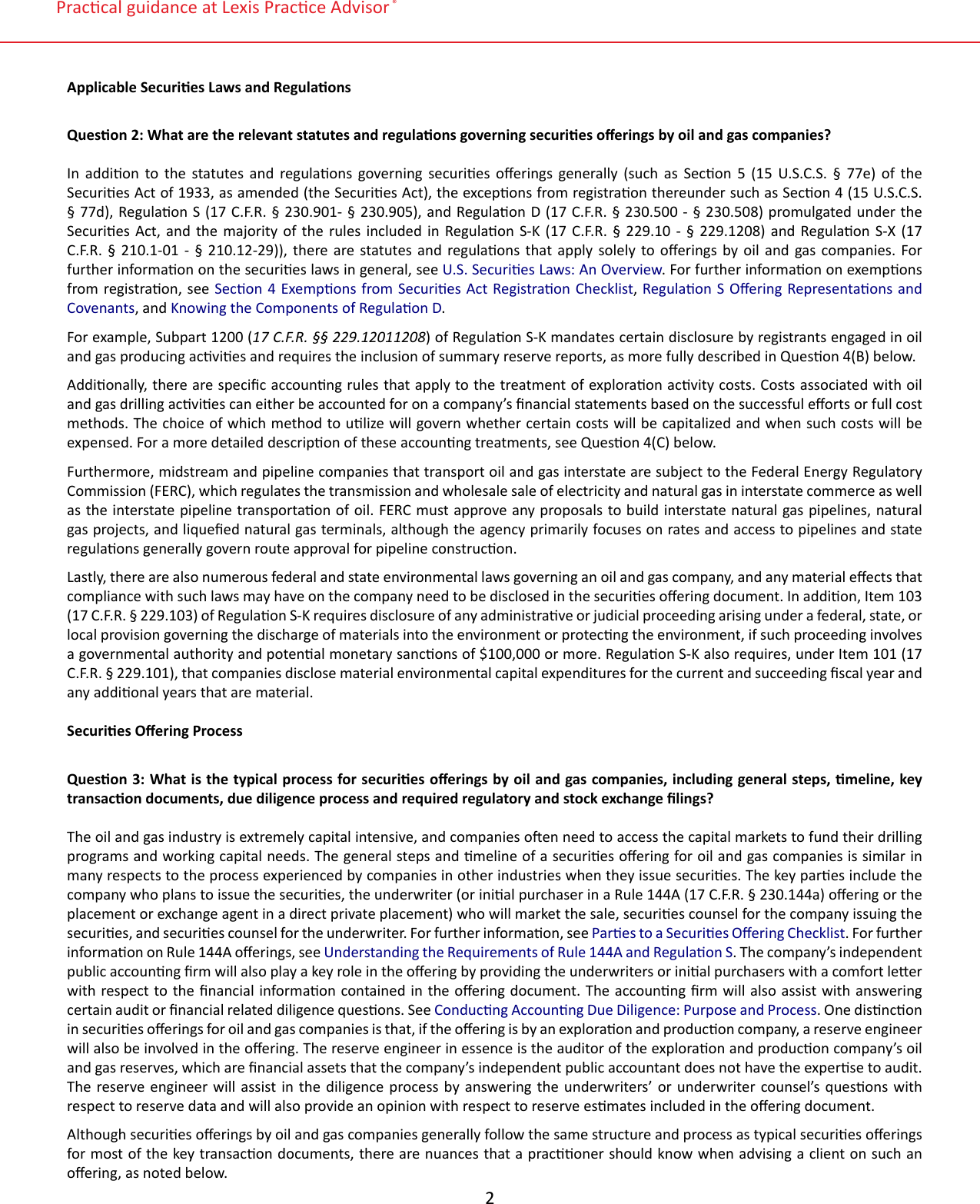 Page 2 of 10 - Lexis Practice Guide - Oil And Gas Industry (Pacey, Hoffman)