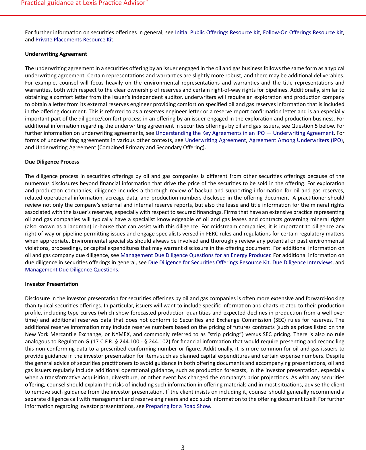 Page 3 of 10 - Lexis Practice Guide - Oil And Gas Industry (Pacey, Hoffman)