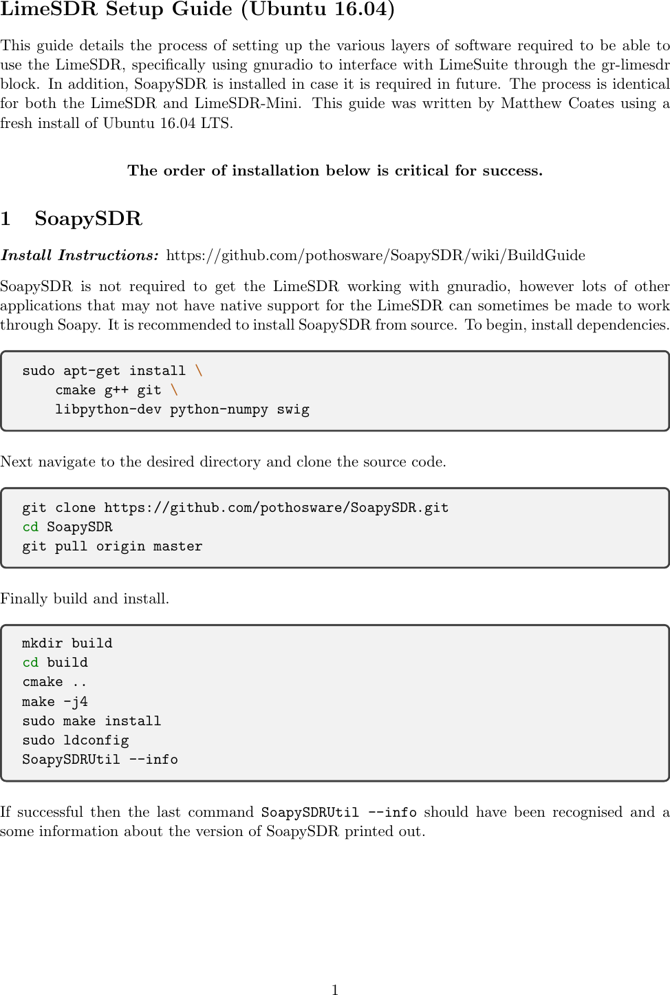 Page 1 of 4 - Lime SDR Setup Guide