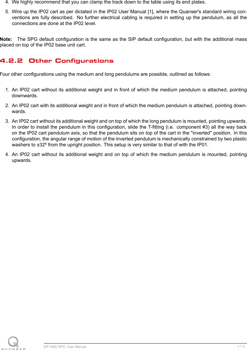 Page 9 of 11 - Single Pendulum User Manual Linear Inverted And Gantry