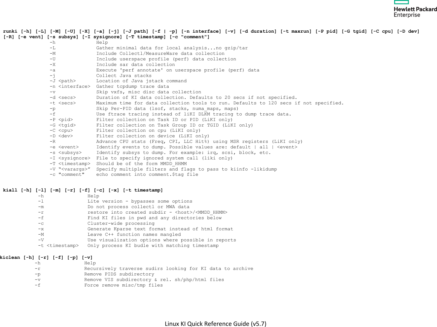 Page 3 of 3 - LinuxKI Quick Reference Guide Linux KI Ref