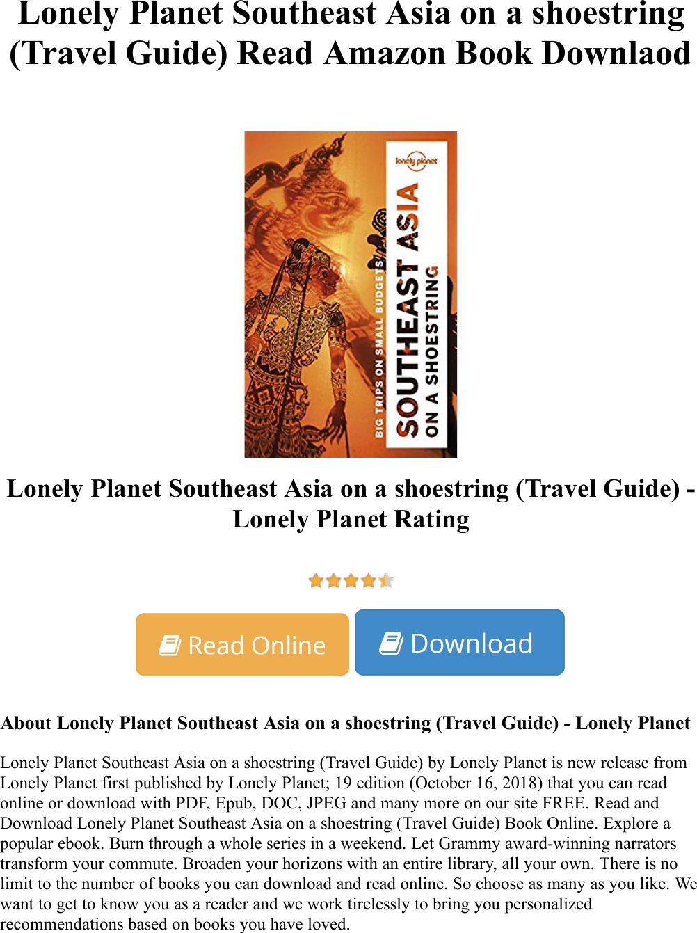 Page 1 of 2 - Lonely Planet Southeast Asia On A Shoestring (Travel Guide) - Read Amazon Book Downlaod Lonely-Planet-Southeast-Asia-on-a-shoestring-Travel-Guide