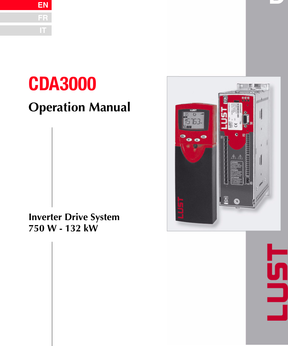 Servo Driver Model CDA32.008.C1.4 w50/60Hz With Communication Module LUST 