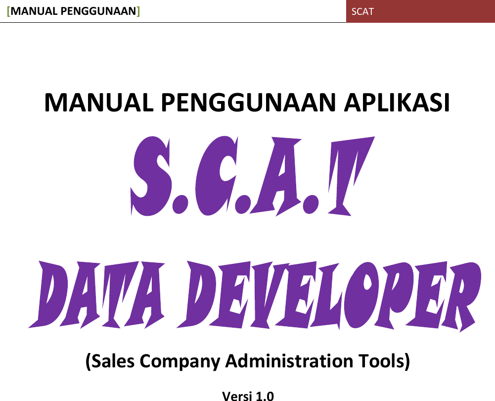 Page 1 of 10 - MANUAL PENGGUNAAN DATA DEVELOPER