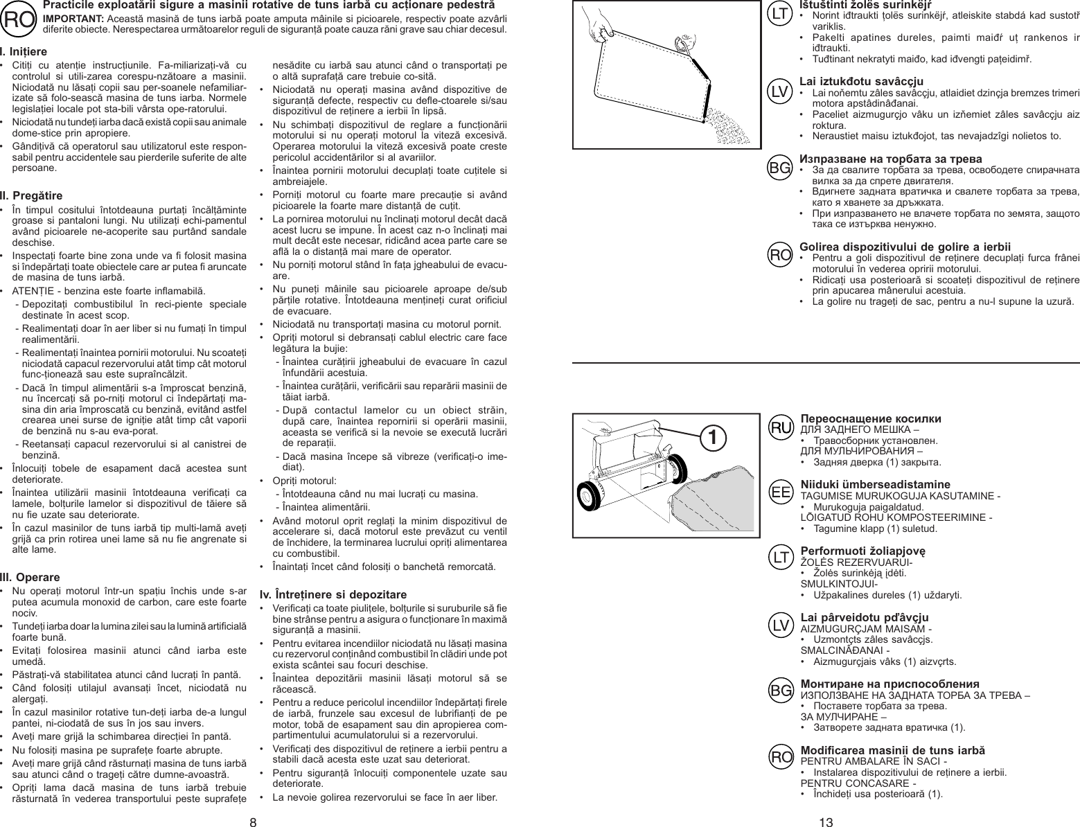 Page 8 of 10 - OM, McCulloch, M53-625 CMDW, 96141015702, 2009-08, Lawn Mower, RU, EE, LT, LV, BG, RO  !! MCCO2009 EUru EUet EUlt EUlv EUbg EUro 532416001