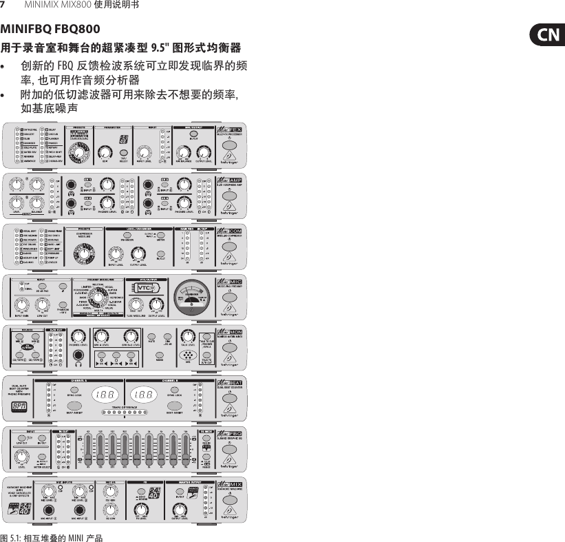 Page 7 of 8 - MINIMIX MIX800 Behringer User Manual (Chinese) M CN