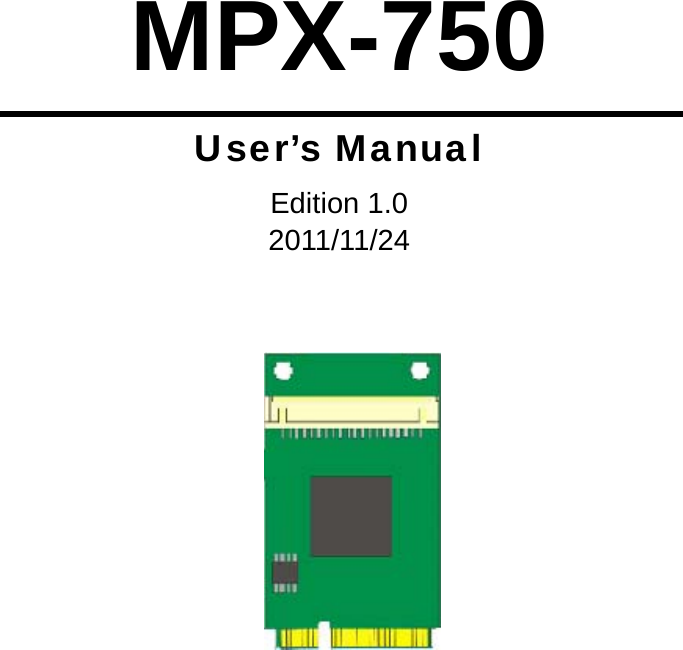 Page 1 of 10 - MP-750_Manual_V10 MPX-750 Manual V10