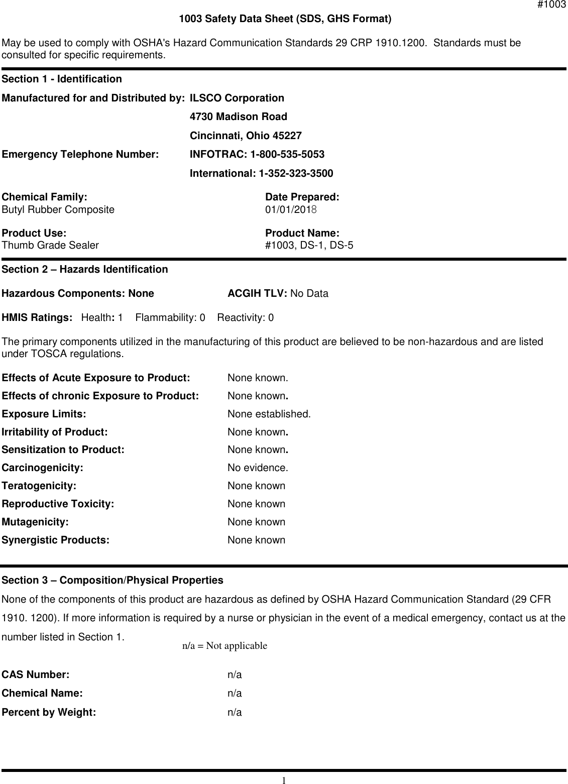 Page 1 of 4 - MATERIAL SAFETY DATA SHEET Duct Seal SDS MSDS-Duct-Seal