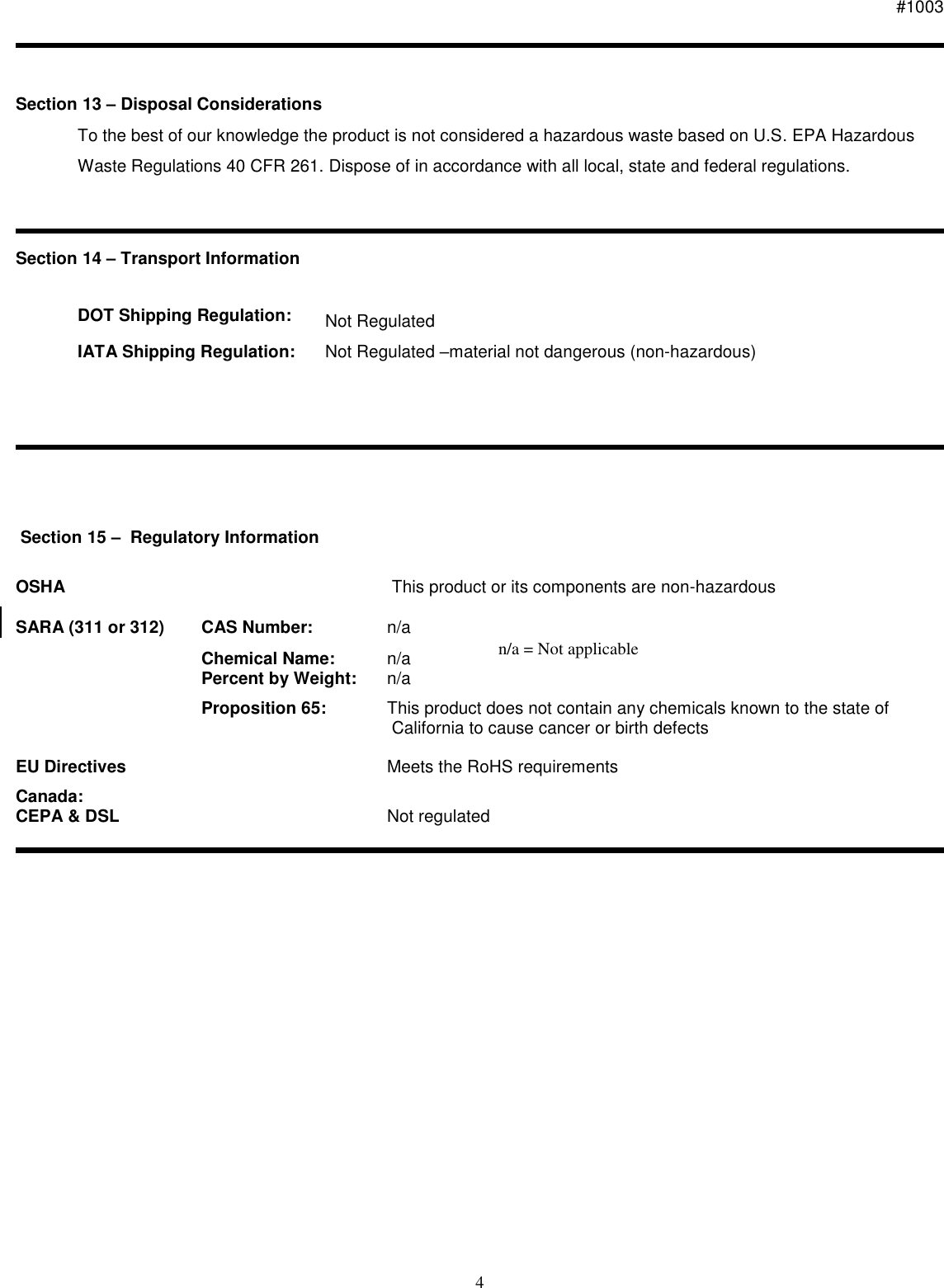 Page 4 of 4 - MATERIAL SAFETY DATA SHEET Duct Seal SDS MSDS-Duct-Seal