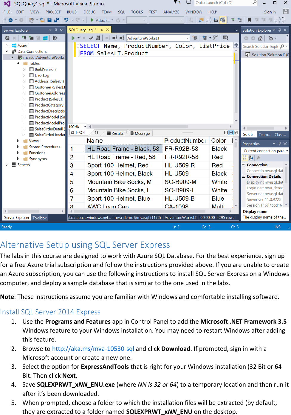 Page 9 of 11 - Getting Started With Transact-SQL Labs MVA Setup Guide