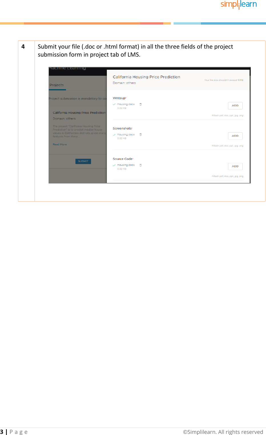 Page 3 of 3 - Machine Learning - Project Submission Instructions