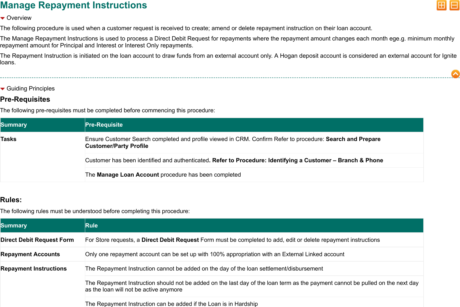 Page 1 of 7 - Manage Repayment Instructions