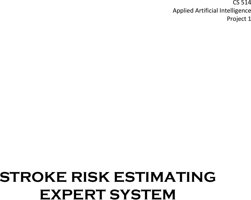 Page 1 of 5 - CS 514 Project 1 Report And Manual