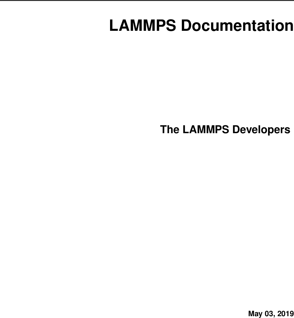 Lammps Manual | Lammps 初期配置 | LAMMPS Molecular Dynamics Simulator – JRWP