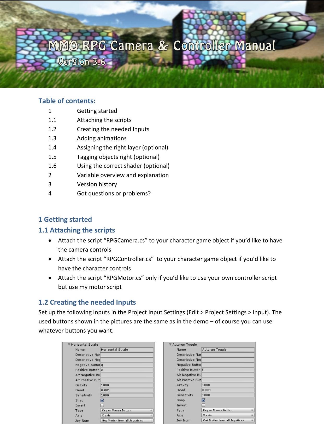 Page 1 of 7 - MMO RPG Camera & Controller Manual